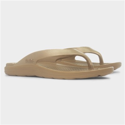 Solbounce Womens Gold Metallic EVA Flip Flop