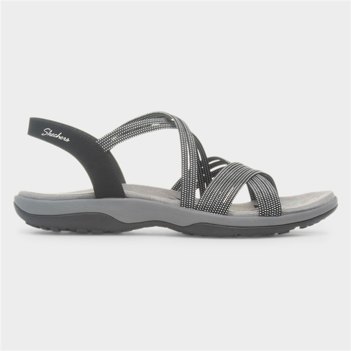 Reggae Slim Womens Black Strappy Sandals