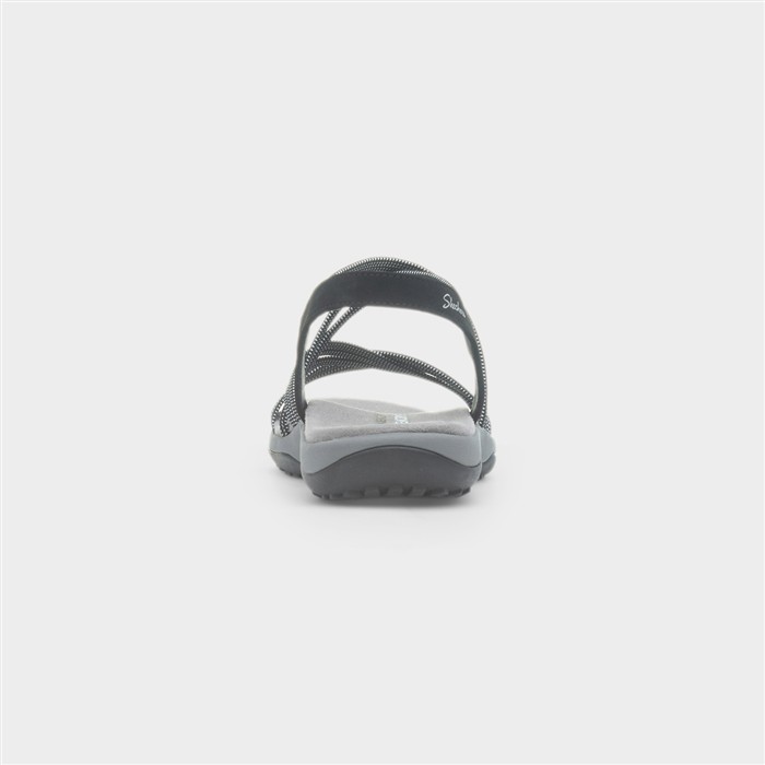 Reggae Slim Womens Black Strappy Sandals