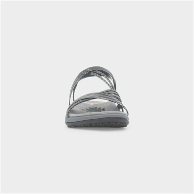 Reggae Slim Womens Black Strappy Sandals