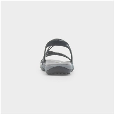 Reggae Slim Womens Black Strappy Sandals