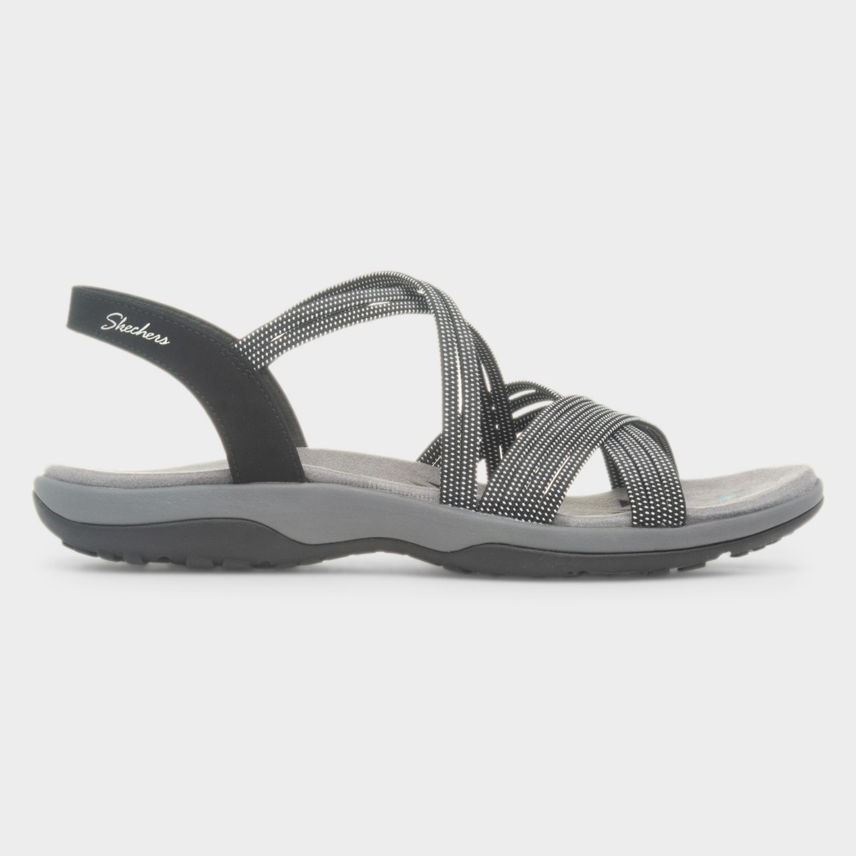 Reggae Slim Womens Black Strappy Sandals