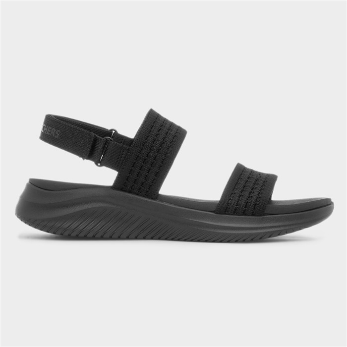 Ultra Flex Womens Black Vegan Sandal