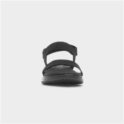 Ultra Flex Womens Black Vegan Sandal