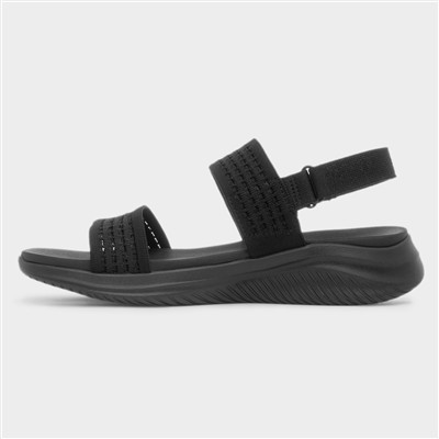 Ultra Flex Womens Black Vegan Sandal