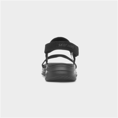 Ultra Flex Womens Black Vegan Sandal