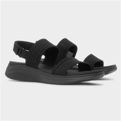 Ultra Flex Womens Black Vegan Sandal