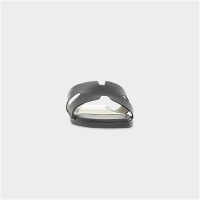 Fifi Womens Black Mule Sandal