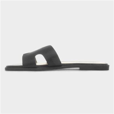 Fifi Womens Black Mule Sandal