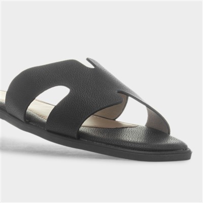 Fifi Womens Black Mule Sandal