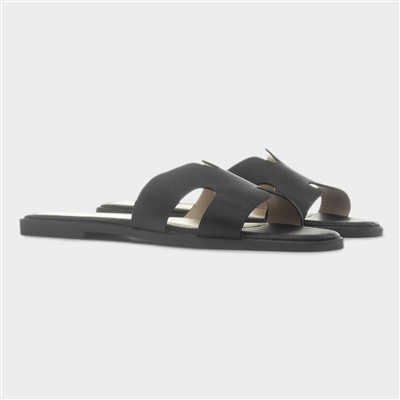 Fifi Womens Black Mule Sandal