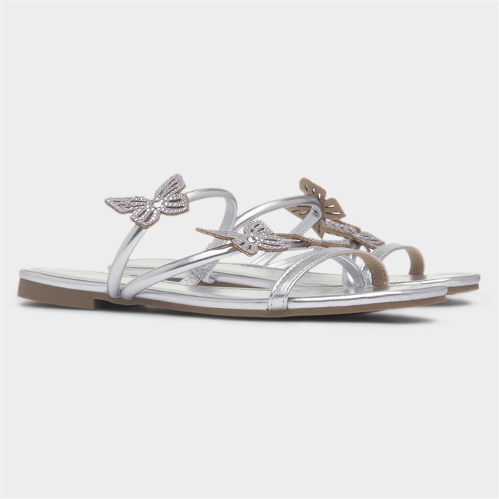 Flutter Womens Silver Sandal
