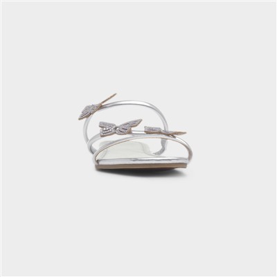 Flutter Womens Silver Sandal