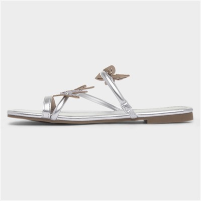 Flutter Womens Silver Sandal