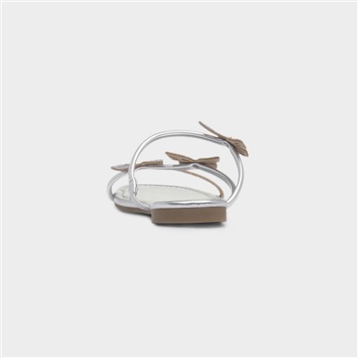 Flutter Womens Silver Sandal
