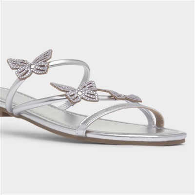 Flutter Womens Silver Sandal