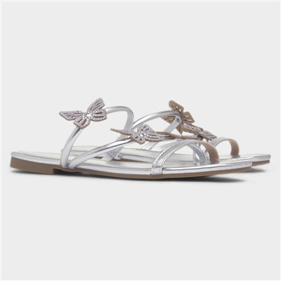 Flutter Womens Silver Sandal