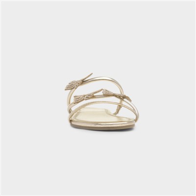 Flutter Womens Gold Sandal
