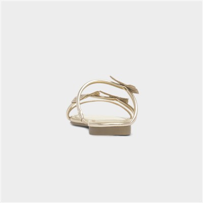 Flutter Womens Gold Sandal