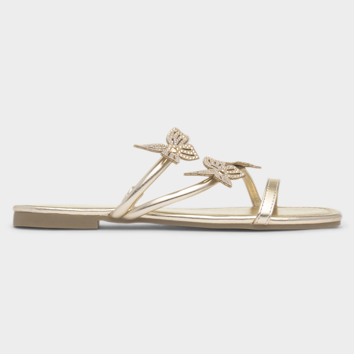 Flutter Womens Gold Sandal