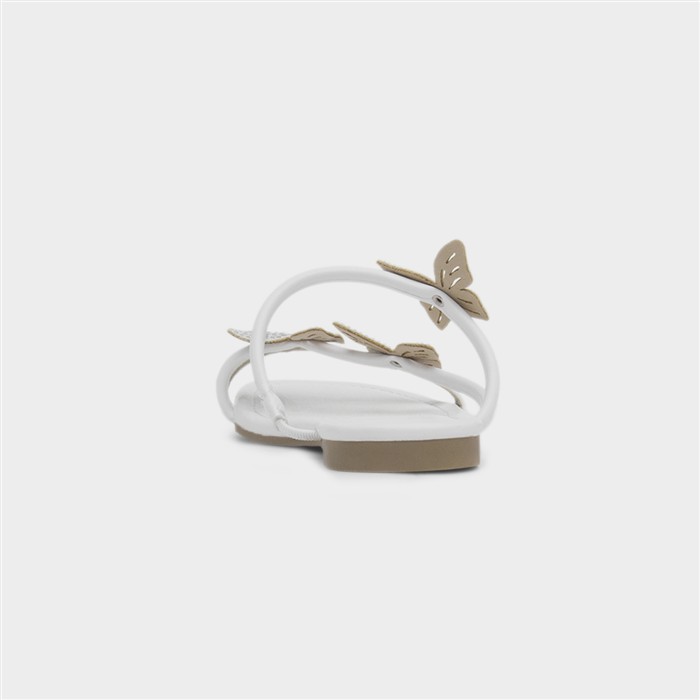 Flutter Womens White Sandal