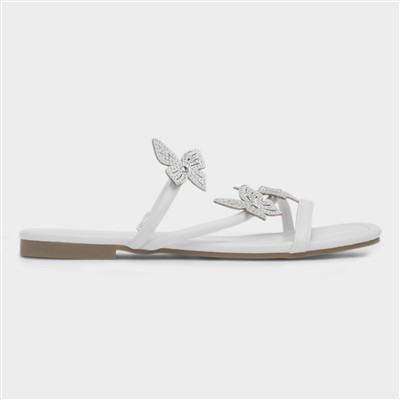Flutter Womens White Sandal
