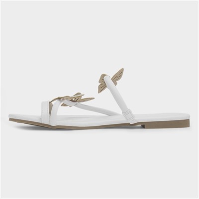 Flutter Womens White Sandal