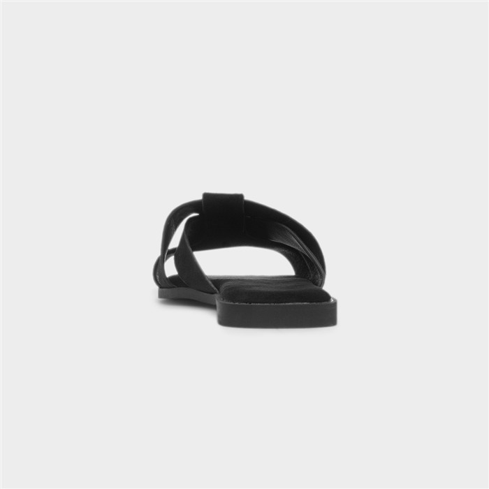 Womens Black Wide Fit Sandal
