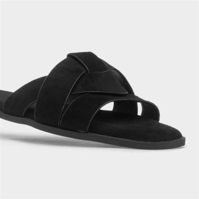 Womens Black Wide Fit Sandal