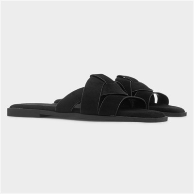 Womens Black Wide Fit Sandal