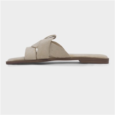Womens Taupe Wide Fit Sandal
