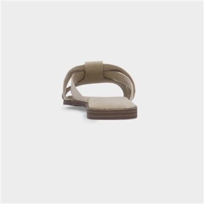 Womens Taupe Wide Fit Sandal