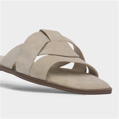 Solara Womens Taupe Mule Sandal