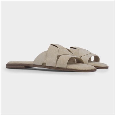 Womens Taupe Wide Fit Sandal