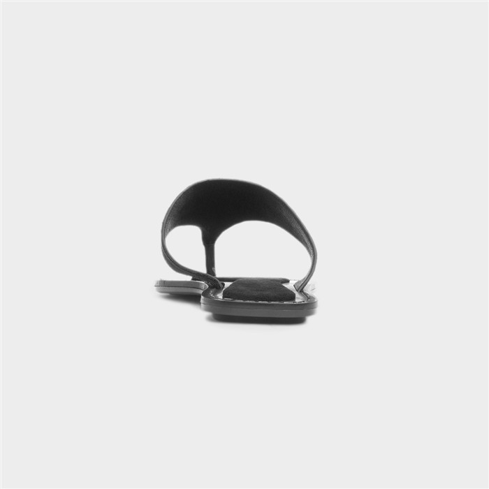 Oriana Womens Black Flat Sandal