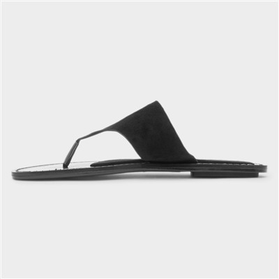 Oriana Womens Black Flat Sandal