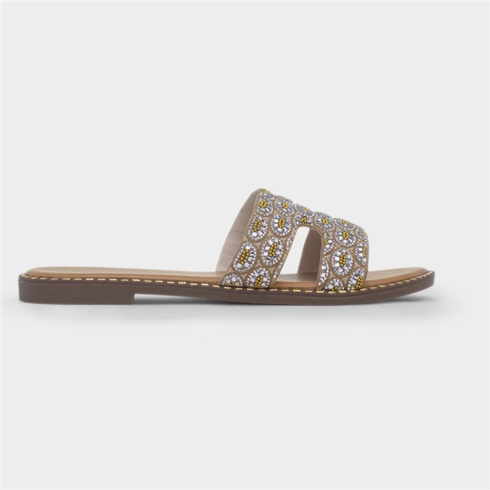 Nicky Womens Gold Mule Sandal