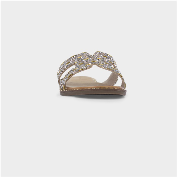 Nicky Womens Gold Mule Sandal