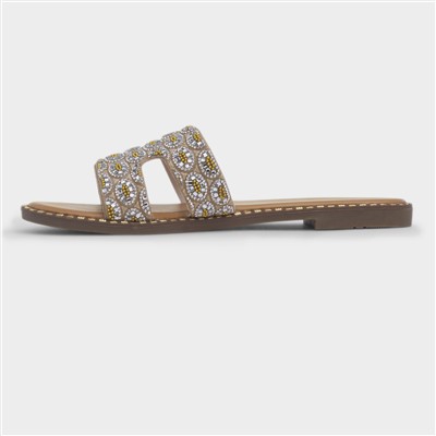 Nicky Womens Gold Mule Sandal