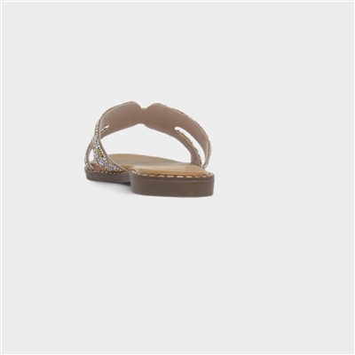 Nicky Womens Gold Mule Sandal