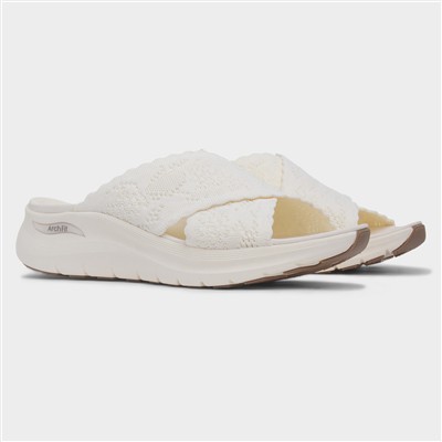 Arch Fit Womens Off White Mule Sandal