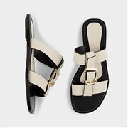 Truffle Collection Tamara Womens Bone Mule Sandal (Click For Details)