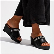 Truffle Collection Sasha Womens Black Wedge Sandal (Click For Details)