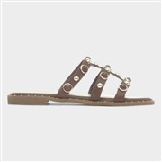 Truffle Collection Womens Cloe Brown Flat Sandal (Click For Details)
