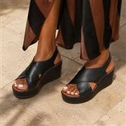 Truffle Collection Lola Womens Black Wedge Sandal (Click For Details)