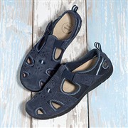 Free Spirit Cleveland Womens Navy Easy Fasten Shoe (Click For Details)