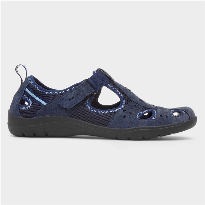 Free Spirit Women's Blue Cleveland Navy Easy Fasten Shoe Size 5