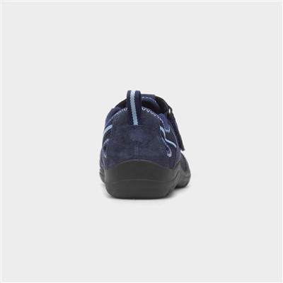 Cleveland Womens Navy Easy Fasten Shoe