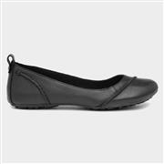 Hush Puppies Janessa Womens Black Leather Shoe (Click For Details)