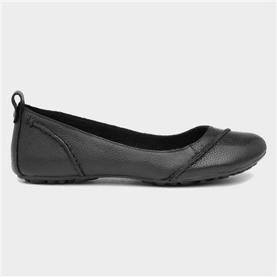 Hush Puppies Janessa Womens Black Ballerina-120024 | Shoe Zone